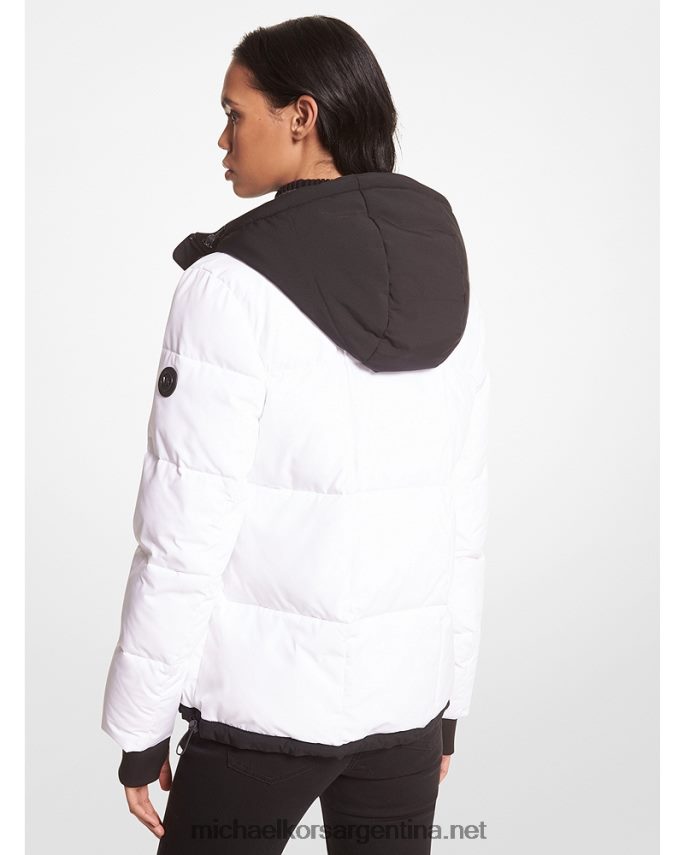mujer blanco chamarra capitonada con ribete de piel sintética Michael Kors T46HB0287