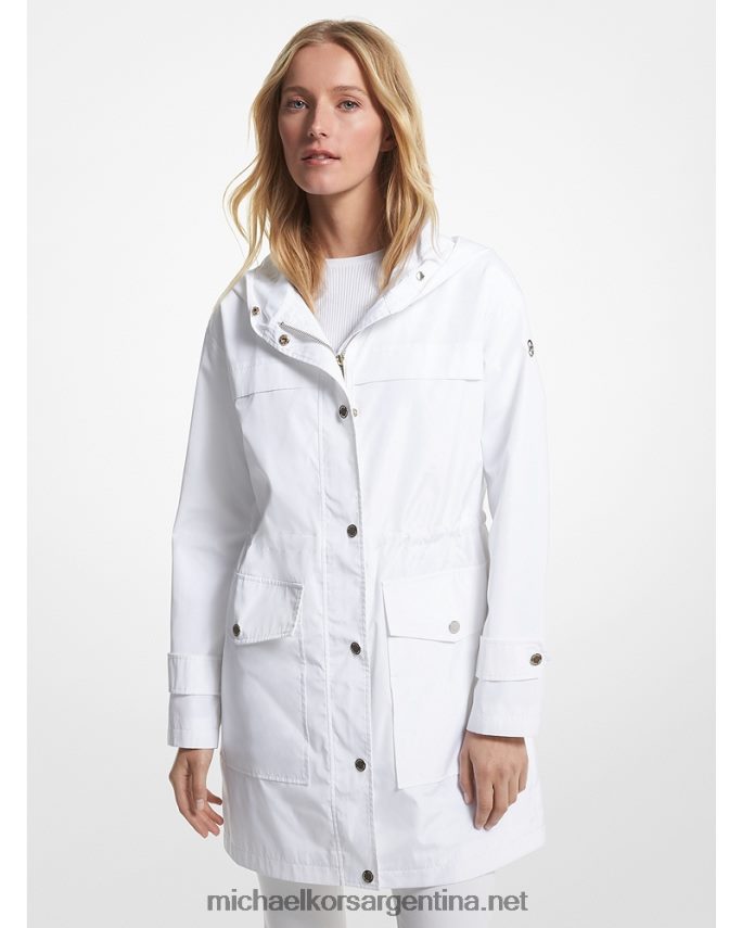 mujer blanco impermeable tejido con capucha Michael Kors T46HB0211