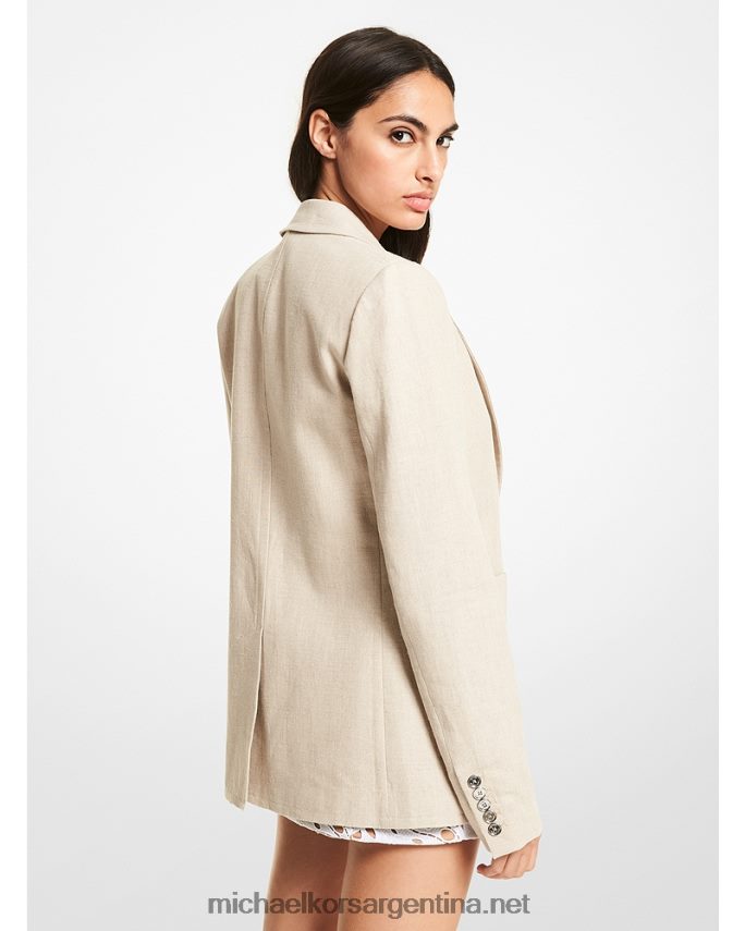 mujer cáñamo blazer boyfriend de lino lavado Michael Kors T46HB0325