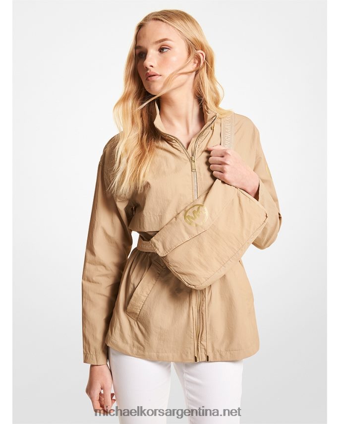 mujer caqui anorak plegable de nailon Michael Kors T46HB0270