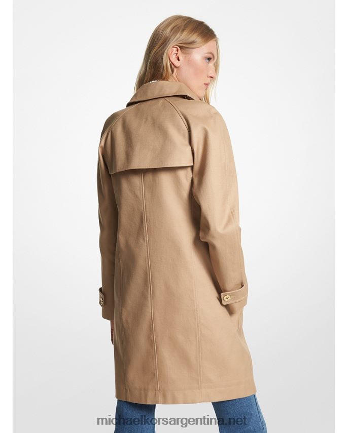 mujer caqui gabardina de algodón con cinturón Michael Kors T46HB0205