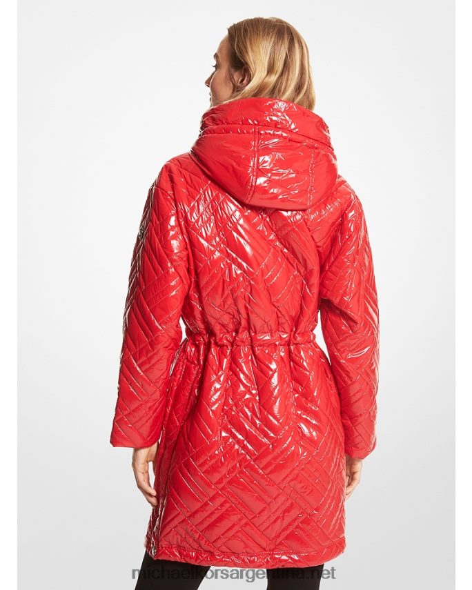 mujer carmesí abrigo capitonado de nailon cire Michael Kors T46HB0352