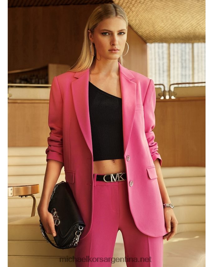 mujer cereza blazer boyfriend de crepé Michael Kors T46HB0198