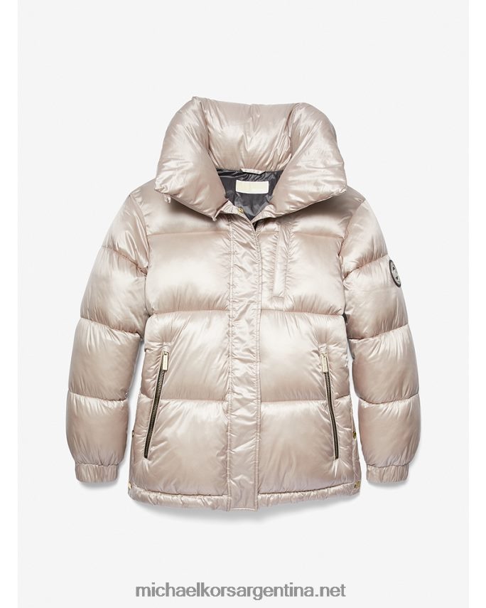 mujer champán chaqueta acolchada de nailon cire Michael Kors T46HB0286