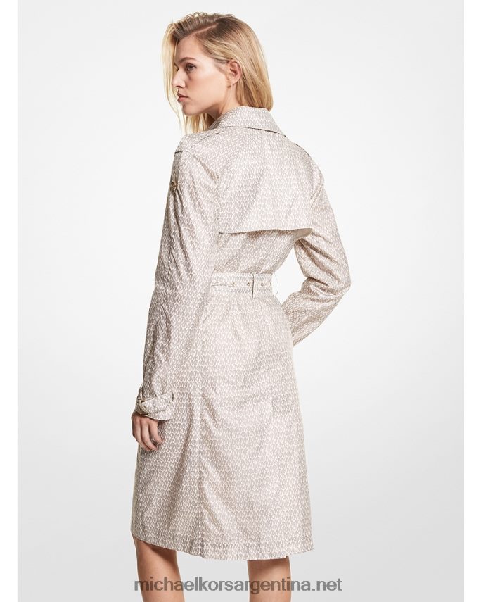 mujer hueso gabardina de satén con logo estampado Michael Kors T46HB0274