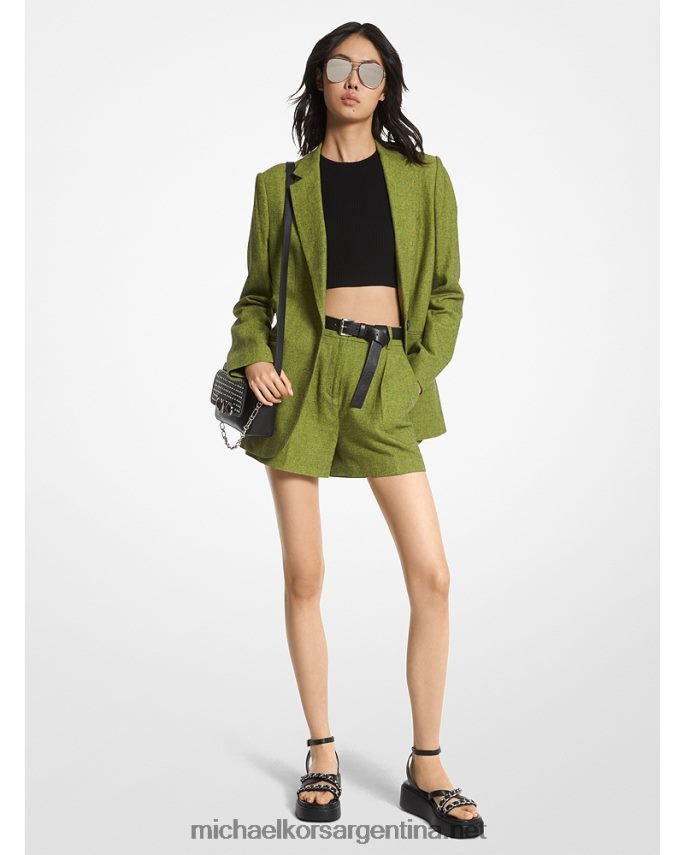 mujer limonada brt blazer boyfriend de mezcla de lino Michael Kors T46HB0321