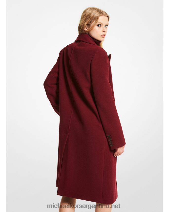 mujer merlot abrigo oversize de lana melton Michael Kors T46HB0244