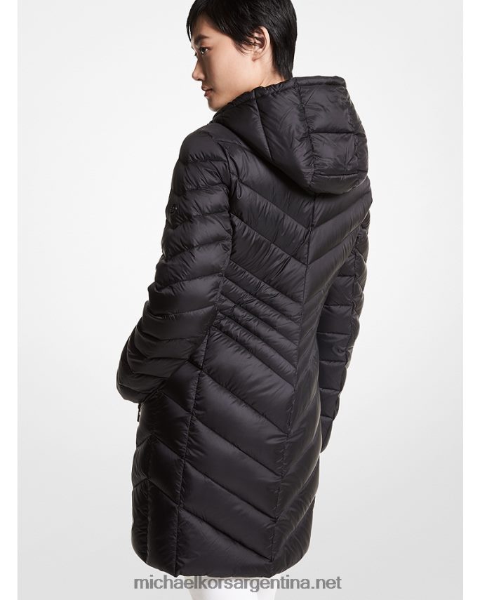 mujer negro abrigo acolchado plegable de nailon Michael Kors T46HB0348