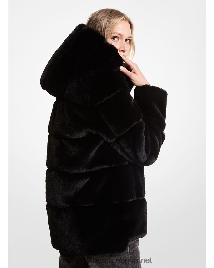 mujer negro abrigo capitonado con capucha Michael Kors T46HB0338