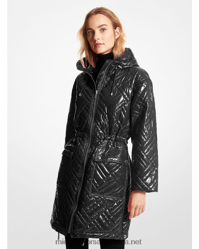 mujer negro abrigo capitonado de nailon cire Michael Kors T46HB0355