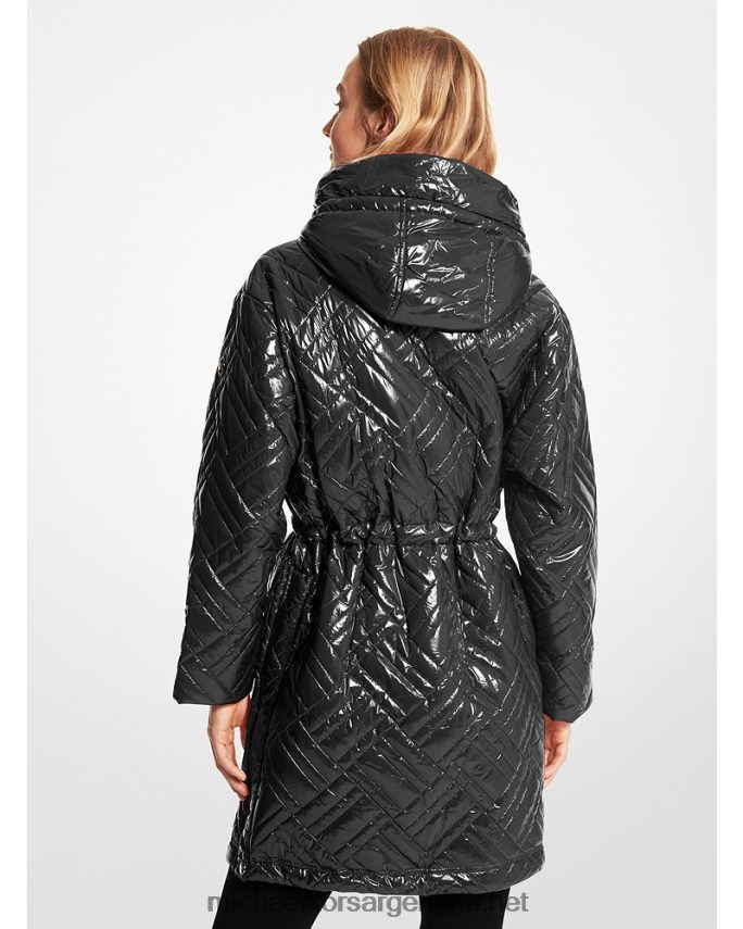 mujer negro abrigo capitonado de nailon cire Michael Kors T46HB0355