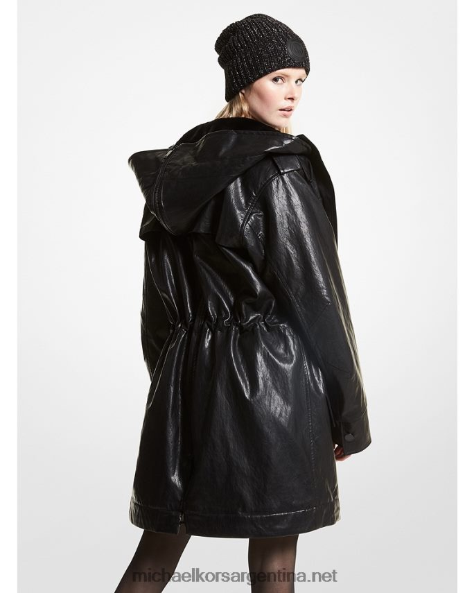 mujer negro anorak de piel sintética Michael Kors T46HB0337