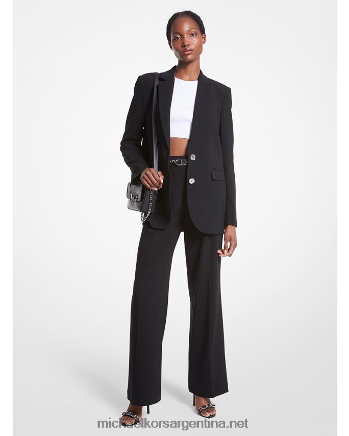 mujer negro blazer boyfriend de crepé Michael Kors T46HB0200