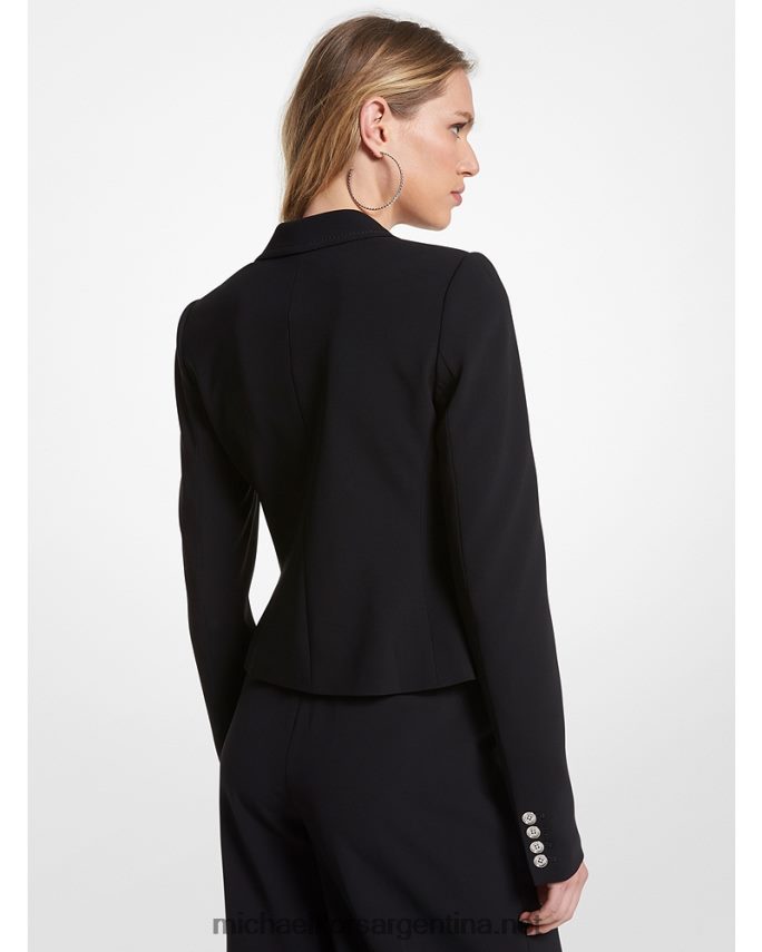 mujer negro blazer corto de crepé Michael Kors T46HB0221
