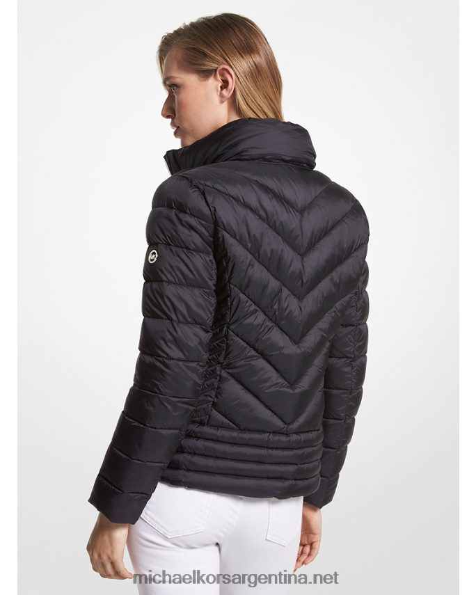 mujer negro chamarra acolchada plegable de nailon Michael Kors T46HB0228