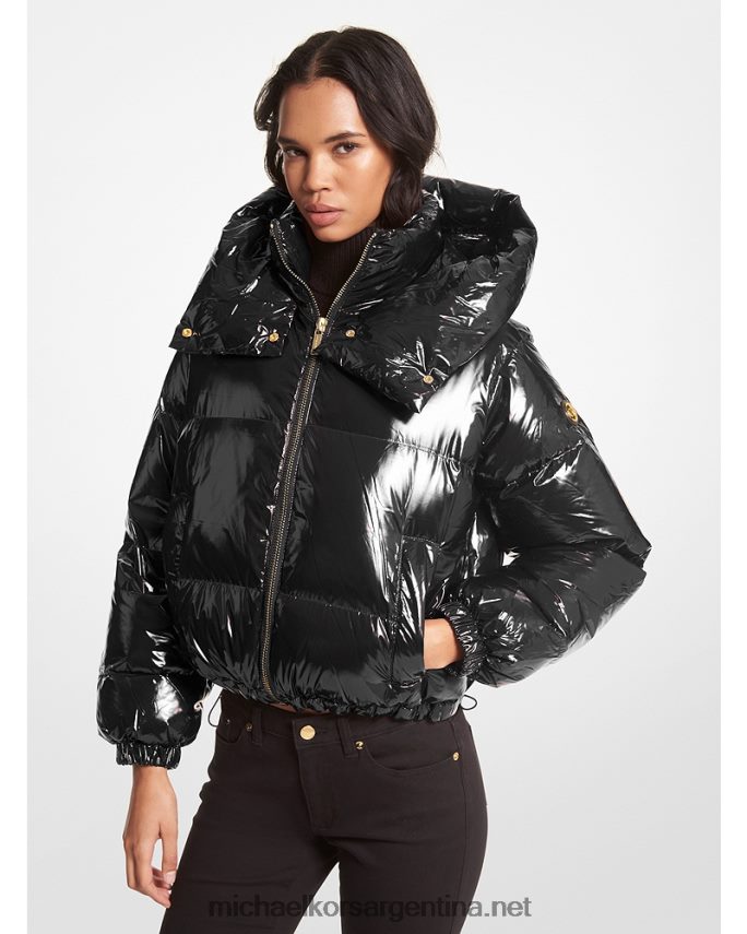 mujer negro chaqueta acolchada de nailon cire Michael Kors T46HB0361