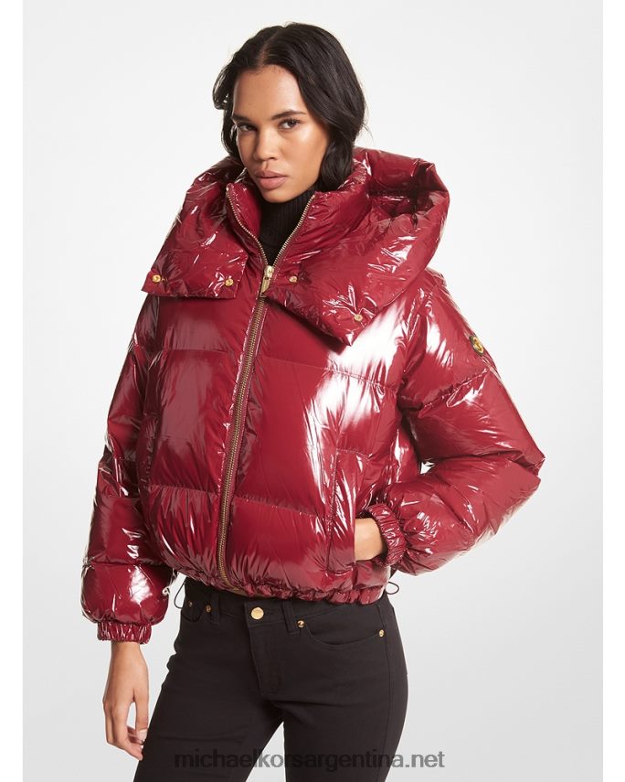 mujer rubí oscuro chaqueta acolchada de nailon cire Michael Kors T46HB0359