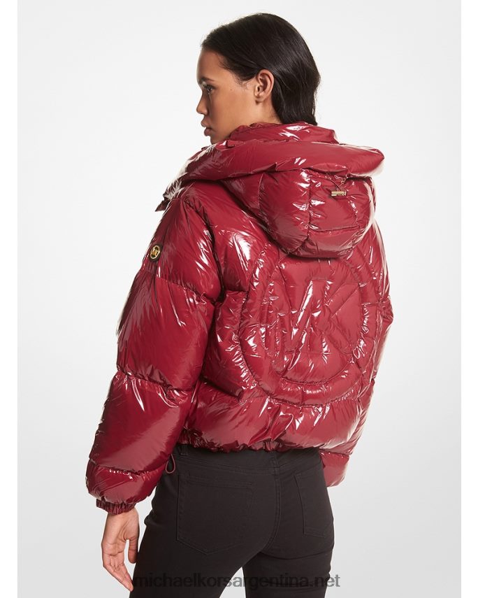 mujer rubí oscuro chaqueta acolchada de nailon cire Michael Kors T46HB0359