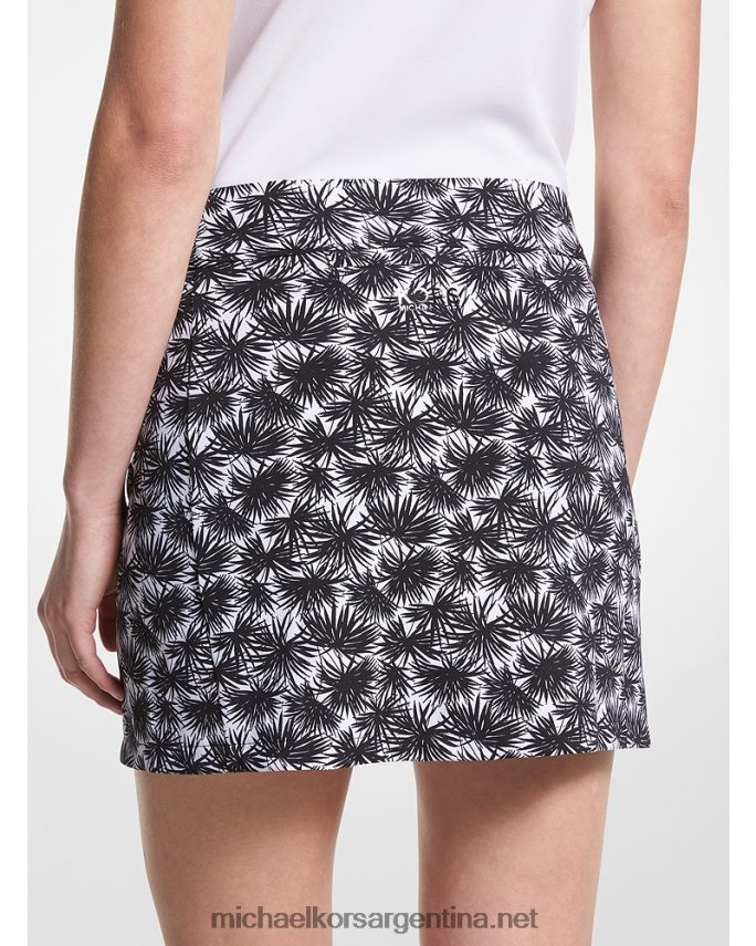 mujer blanco negro falda pantalón de punto elástico con estampado de golf Michael Kors T46HB0588