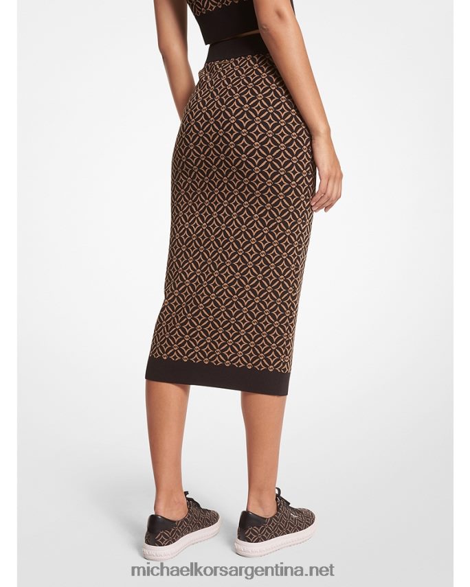 mujer cáscara falda tubo con logo en jacquard Michael Kors T46HB0605