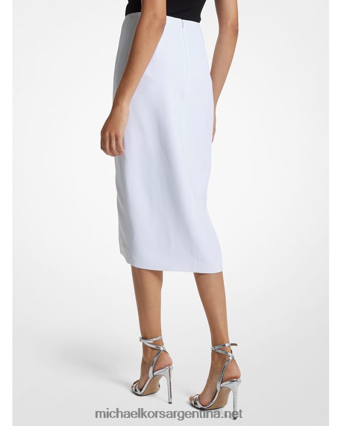 unisexo Blanco óptico falda con corte de marta cibelina de crepé doble de la colección Michael Kors T46HB03441