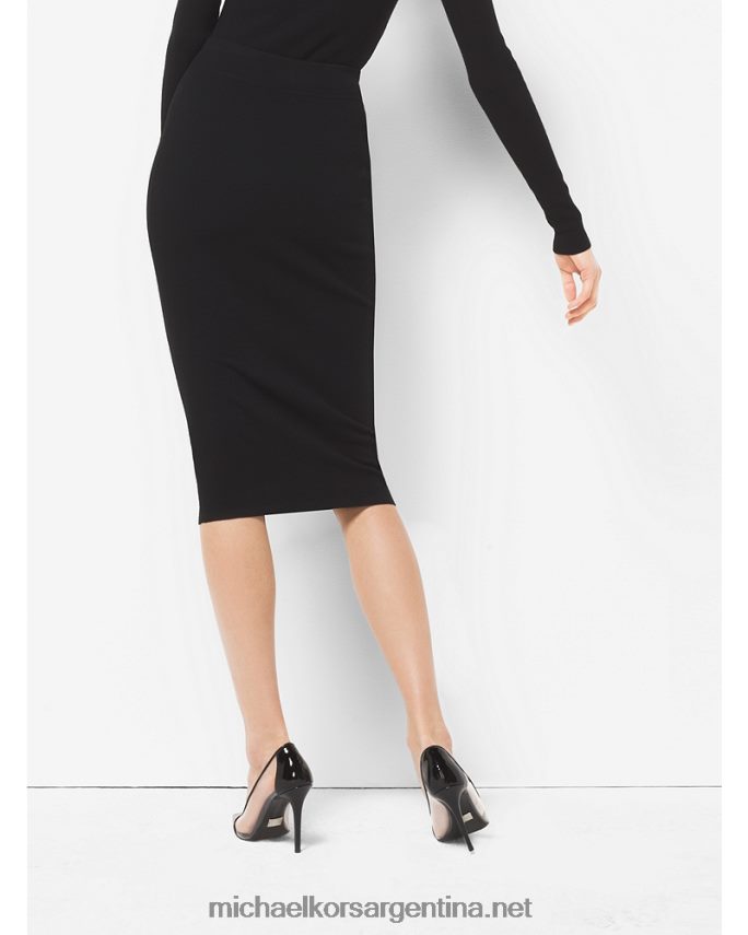 unisexo negro falda lápiz de viscosa elástica Michael Kors T46HB03694