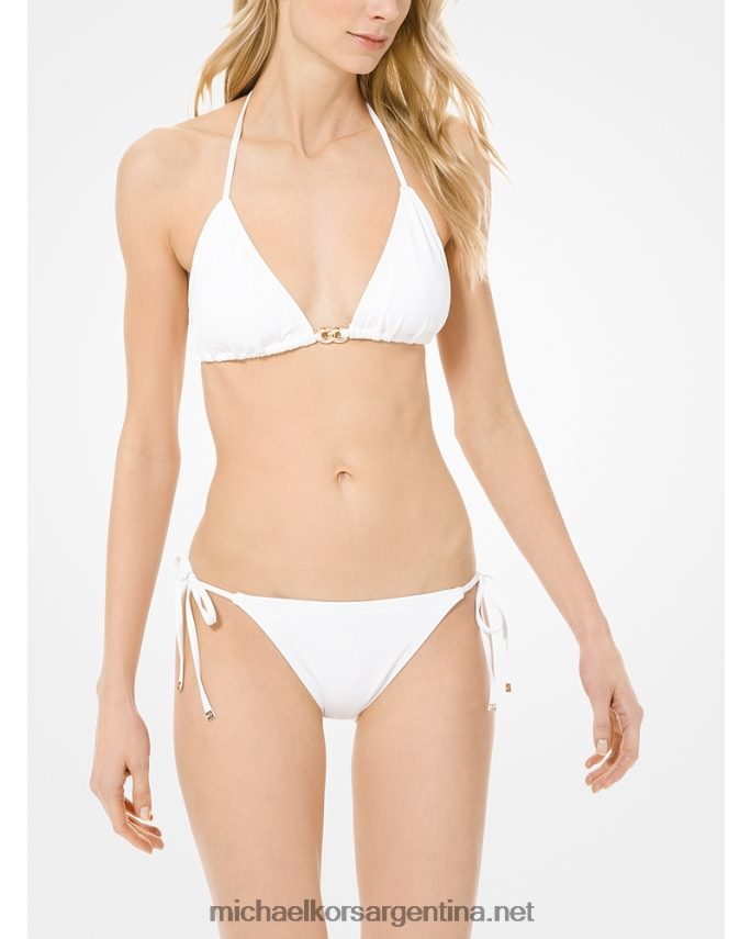 mujer blanco top de bikini triangular Michael Kors T46HB0571