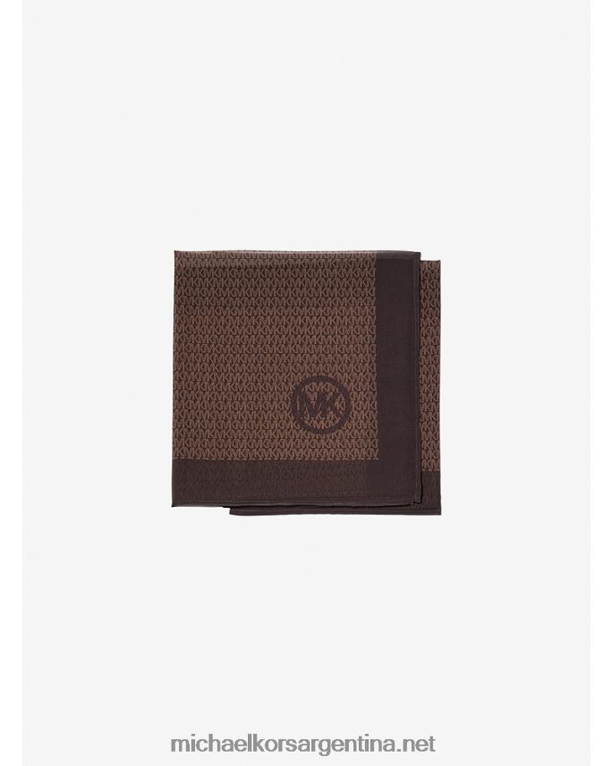 mujer chocolate pareo de gasa con logo Michael Kors T46HB0551