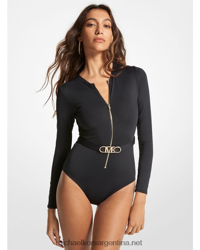 mujer negro bañador de nailon elástico con cinturón Michael Kors T46HB0542