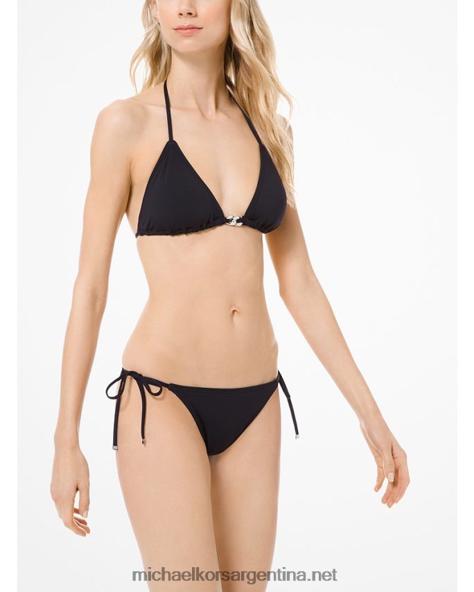 mujer negro top de bikini triangular Michael Kors T46HB0572
