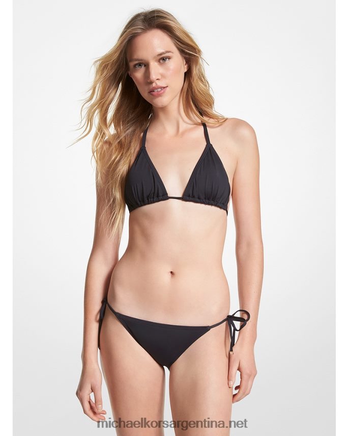 mujer negro top de bikini triangular de nailon elástico Michael Kors T46HB0544