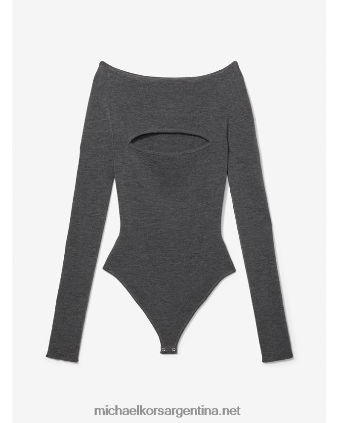 mujer brezo derby body de canalé de mezcla de lana merino con aberturas Michael Kors T46HB0460