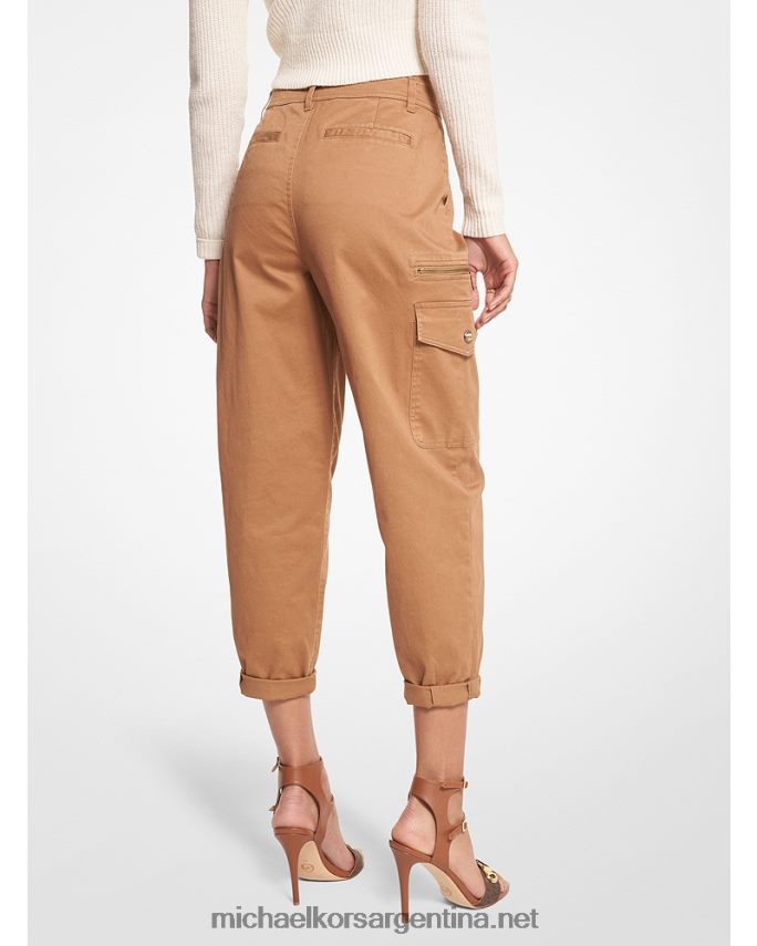 mujer cáscara pantalones cargo de algodón elástico Michael Kors T46HB0496