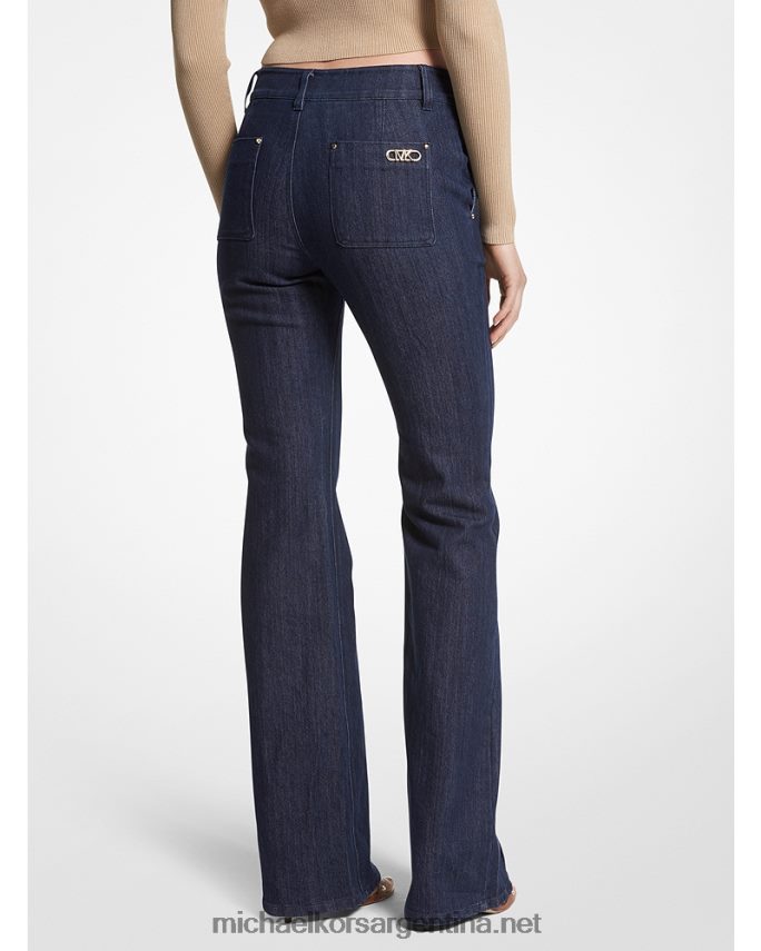 mujer enjuagar Jeans con corte de bota Michael Kors T46HB0490