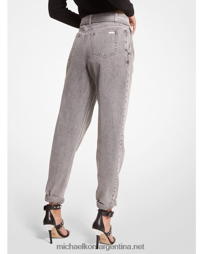 mujer lavado de concreto jeans de mezclilla con cinturón Michael Kors T46HB0501