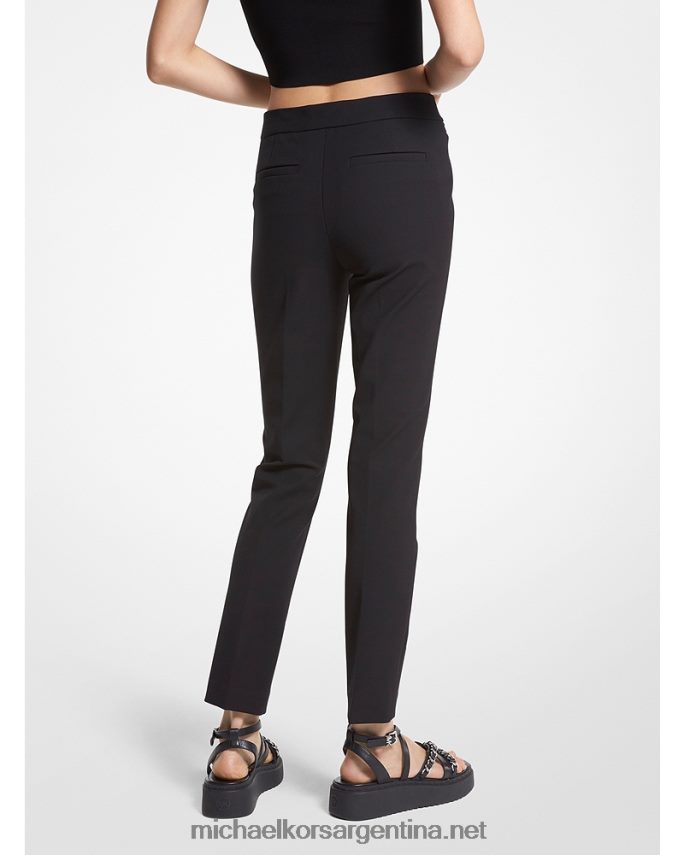mujer negro pantalones de crepé elástico Michael Kors T46HB0502