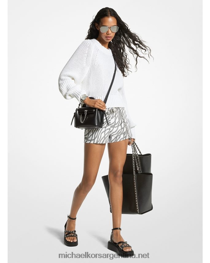 mujer blanco suéter de algodón supima Michael Kors T46HB0393