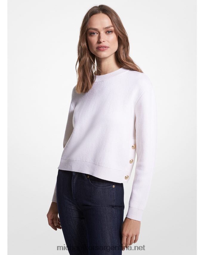 mujer blanco suéter de mezcla de lana Michael Kors T46HB0408