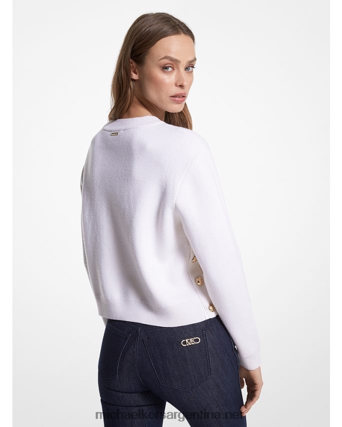 mujer blanco suéter de mezcla de lana Michael Kors T46HB0408