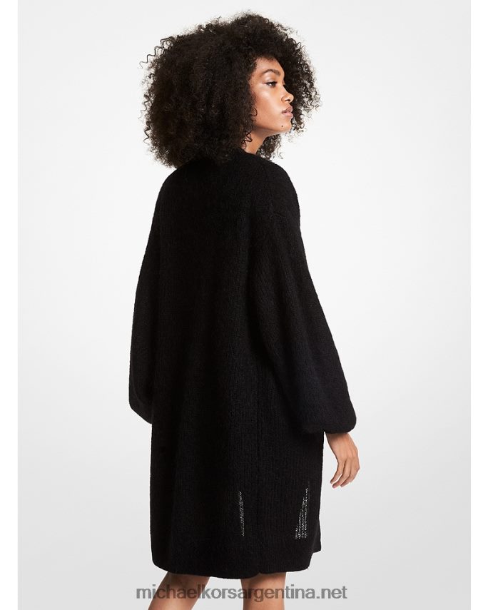 mujer negro cárdigan tejido texturizado con cuello en V Michael Kors T46HB0526