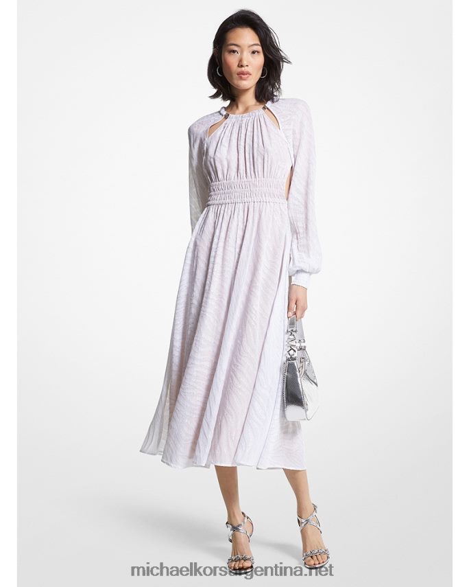 mujer blanco vestido cebra fil coupé metalizado Michael Kors T46HB054