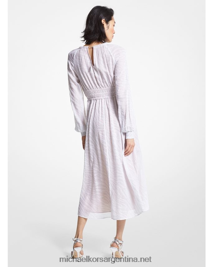 mujer blanco vestido cebra fil coupé metalizado Michael Kors T46HB054