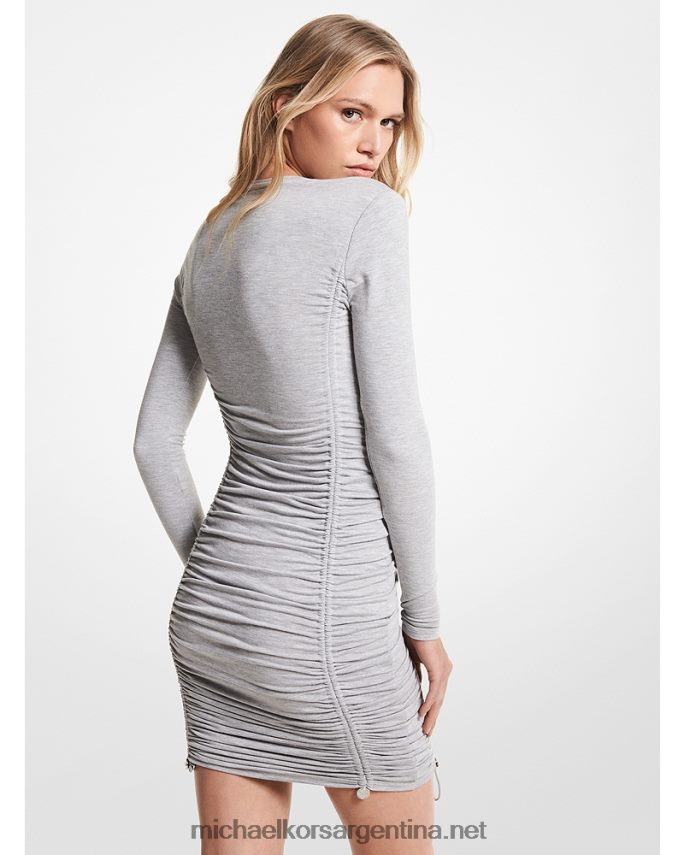 mujer brezo perla vestido fruncido de viscosa elástica Michael Kors T46HB0168