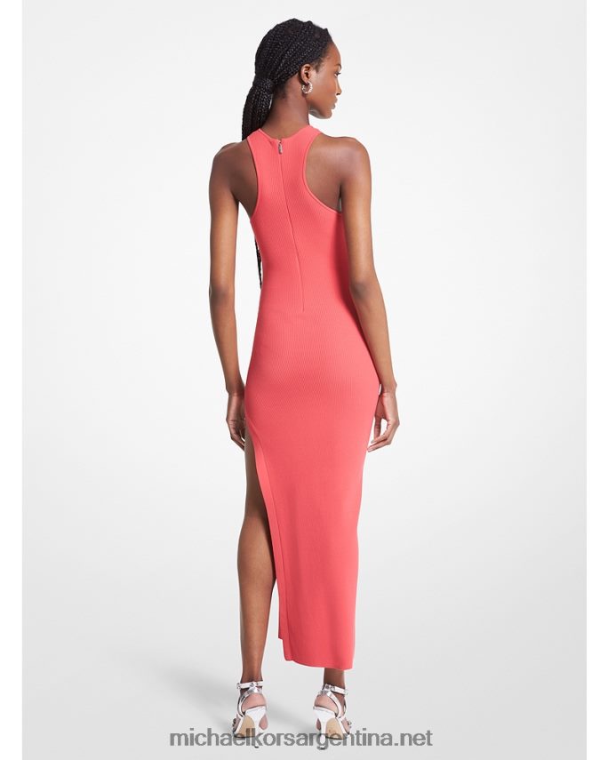 mujer geranio vestido de tirantes de canalé Michael Kors T46HB01