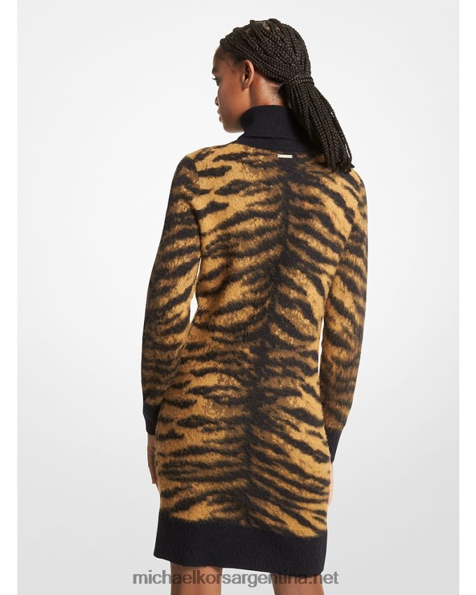 mujer maravilla vestido tipo jersey cepillado con tigre en jacquard Michael Kors T46HB0131