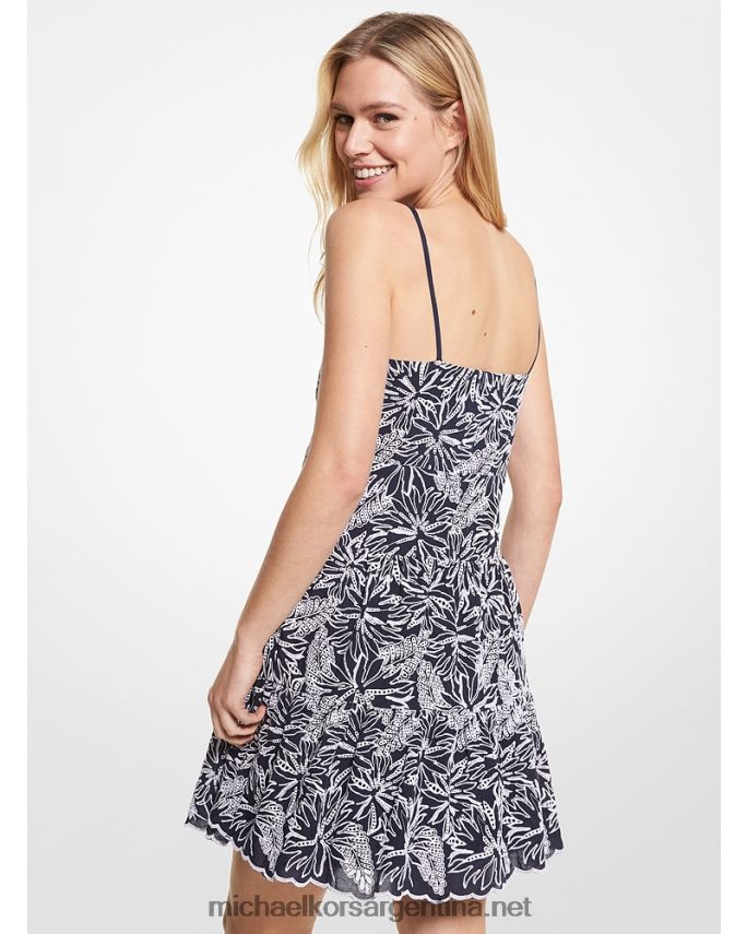 mujer mdntbl/blanco vestido camisero con ojales en las palmas Michael Kors T46HB0157