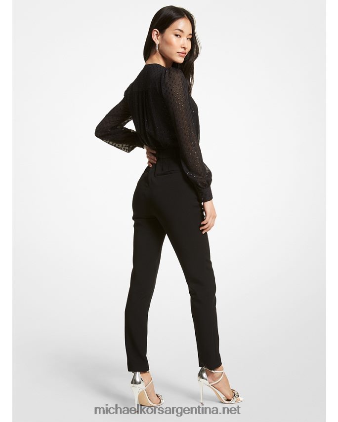 mujer negro mono de crepé y jacquard de lunares Michael Kors T46HB0635