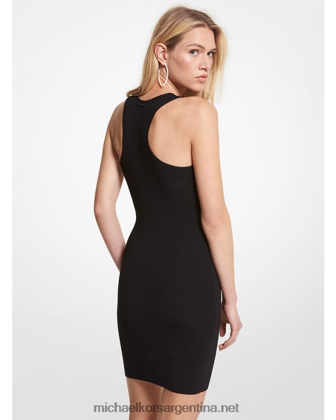 mujer negro vestido de viscosa elástica con aberturas Michael Kors T46HB0100