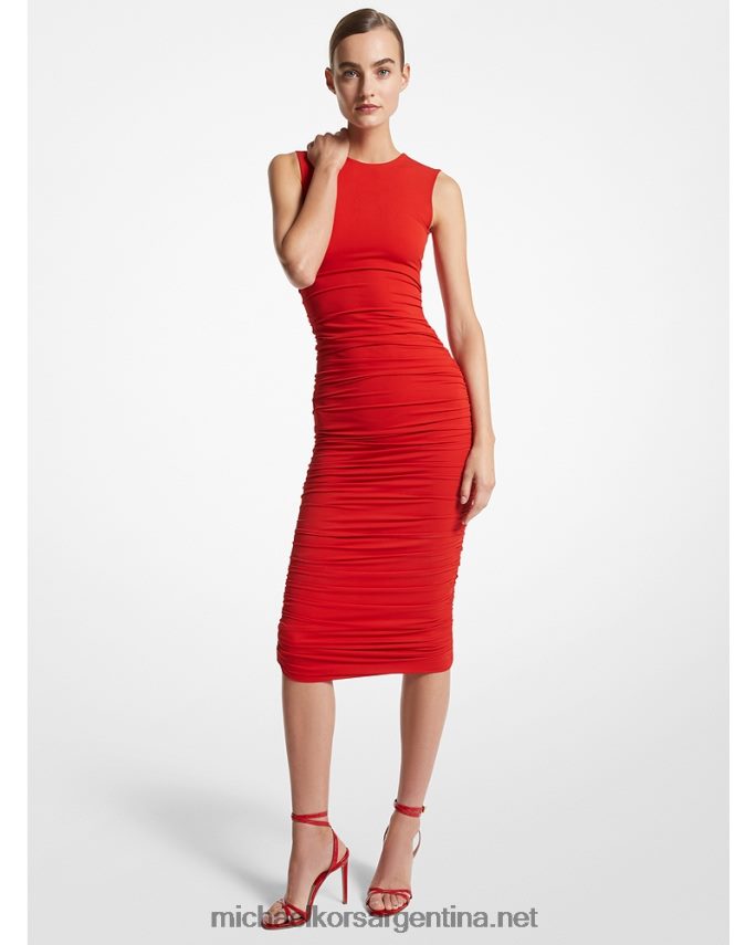 unisexo amapola vestido tubo fruncido de jersey elástico mate de la colección Michael Kors T46HB03477