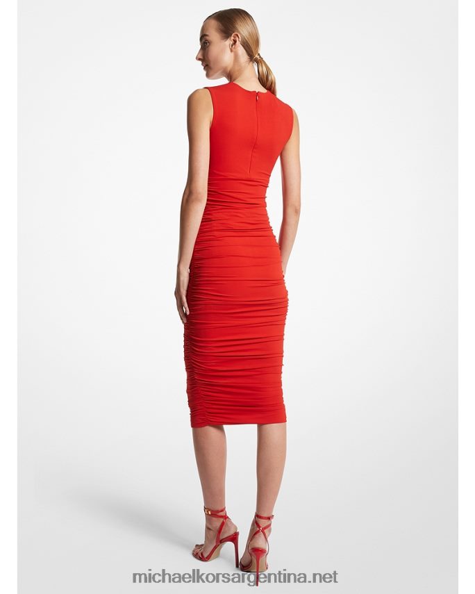 unisexo amapola vestido tubo fruncido de jersey elástico mate de la colección Michael Kors T46HB03477